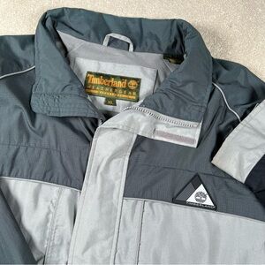 Timberland Jacket Weathergear Lightweight Zip Snap‎ Grey Front Pockets Men's XL